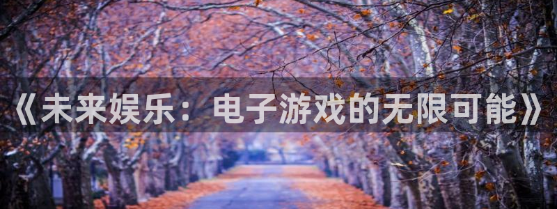 万事娱乐登录：《未来娱乐：电子游戏的无限可能》